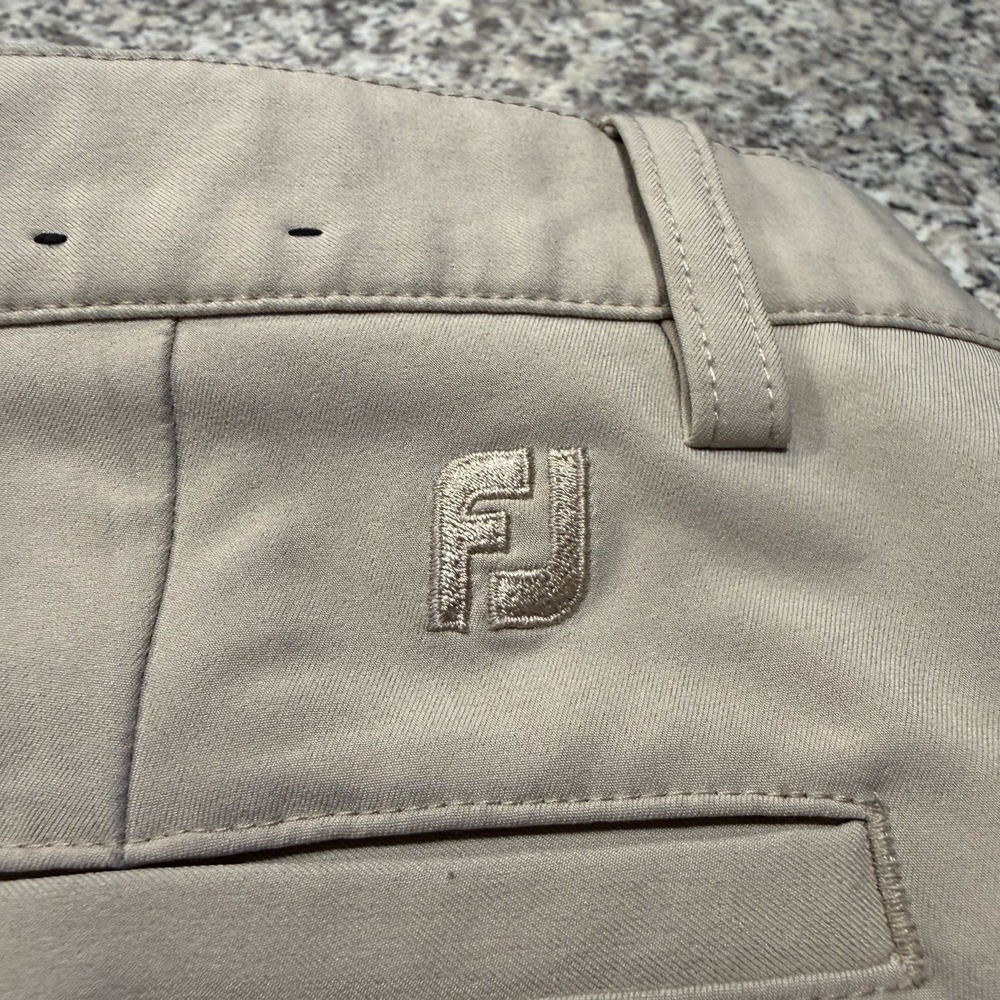 FootJoy Golf Pants Mens 34x34 Beige Performance Flat Front Athletic Trousers